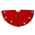 Handmade Christmas Tree Skirt in Felt - Paw Prints on Red - 60" - ARCADIA HOME